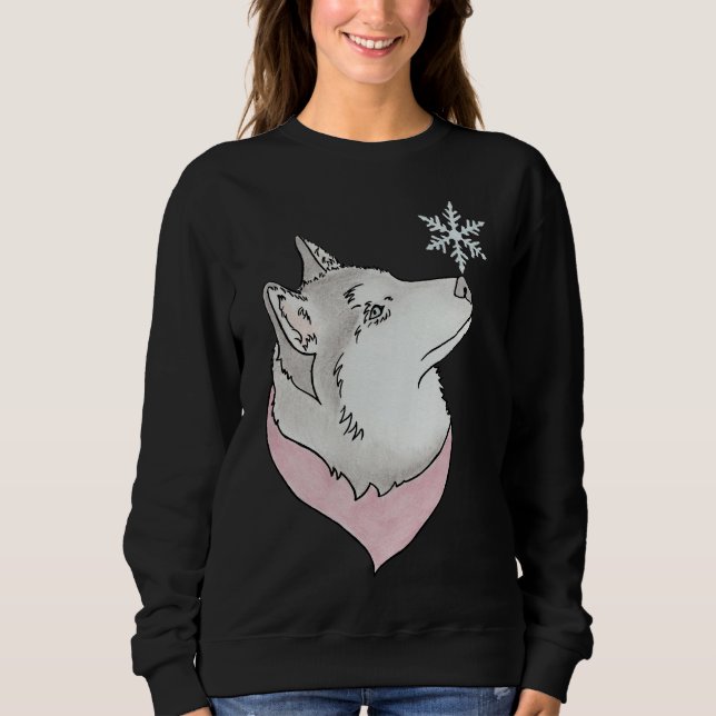 Snowflake Husky T Shirt (Framsida)