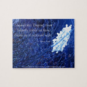 snowflake i haiku för blått 7 pussel