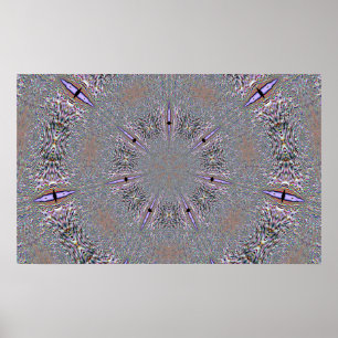 Snowflake i lavendelaffisch poster