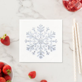 Snowflake i silver pappersservett