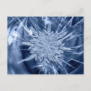 Snowflake Ice Crystal Vykort