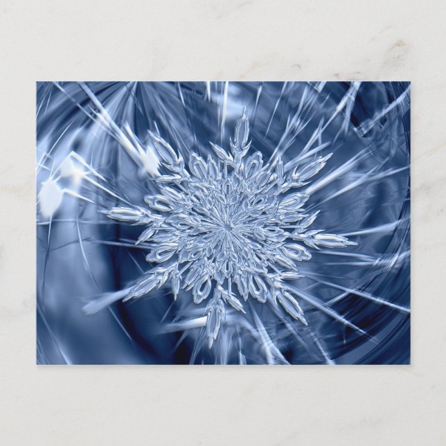 Snowflake Ice Crystal Vykort (Framsida)