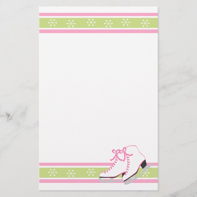 Snowflake Ice Skates Brevpapper (Framsida)
