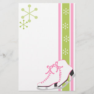 Snowflake Ice Skates Brevpapper