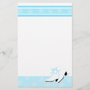 Snowflake Ice Skates Brevpapper