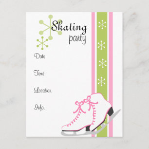 Snowflake Ice Skates Inbjudningar