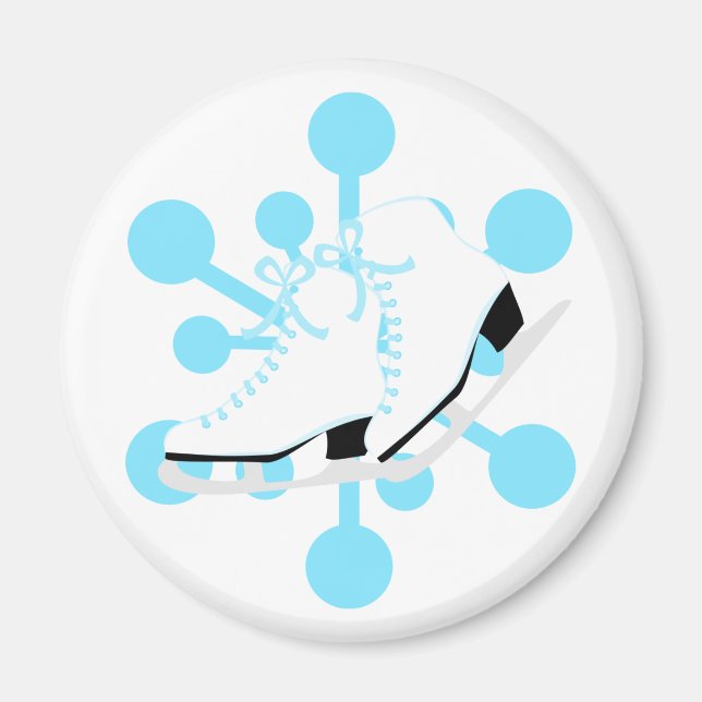 Snowflake Ice Skates Magnet (Framsidan)