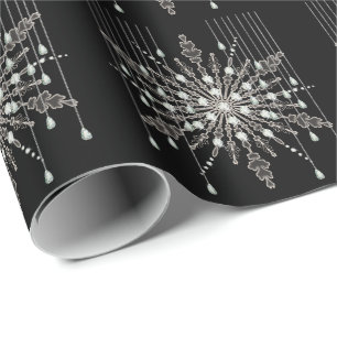 Snowflake jewel elegant kristallvintersilvret presentpapper
