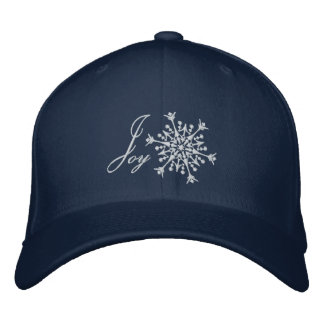 Snowflake Joy Broderad Keps