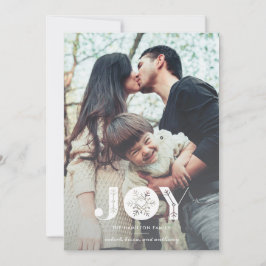 Snowflake Joy Fullt Bleed julfoto Julkort