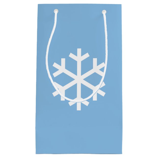 Snowflake jul Blue Gift Bag (Framsidan)