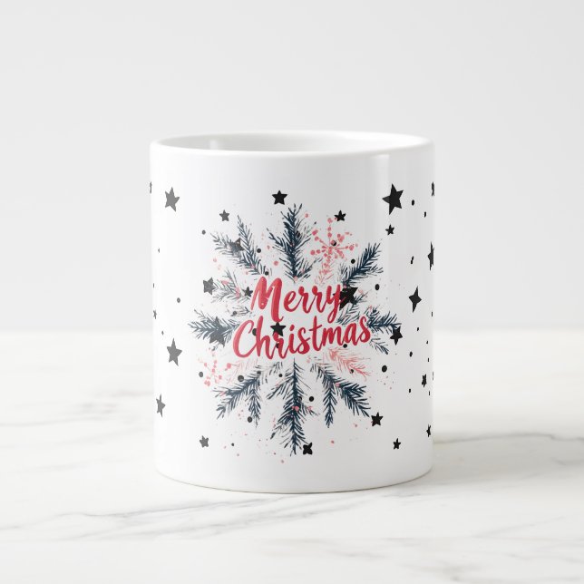 Snowflake-jul Mugg Jumbo Mugg (Framsidan)