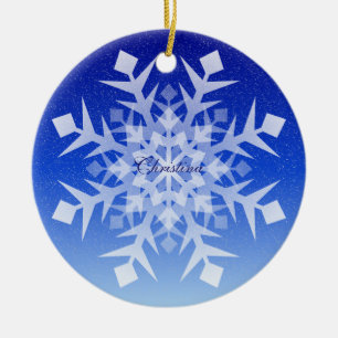 Snowflake jul Ornament med Namn
