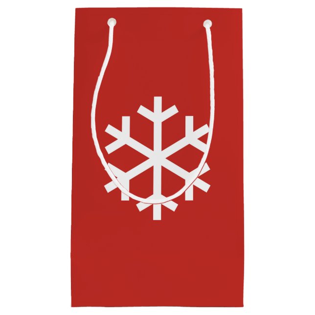 Snowflake jul Red Gift Bag (Framsidan)
