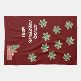 Snowflake jul Tea Towels Kökshandduk