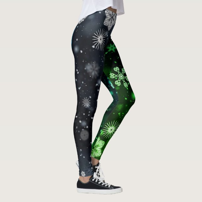 Snowflake-jul/vinter Leggings (Höger)