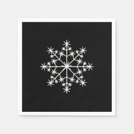 Snowflake Julafton jul Helgdag Black White Pappersservett