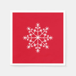 Snowflake Julafton jul Red Helgdag Pappersservett