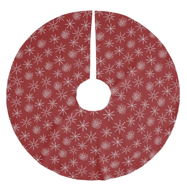 Snowflake-julafton Julgransmatta Borstad Polyester (Framsidan)