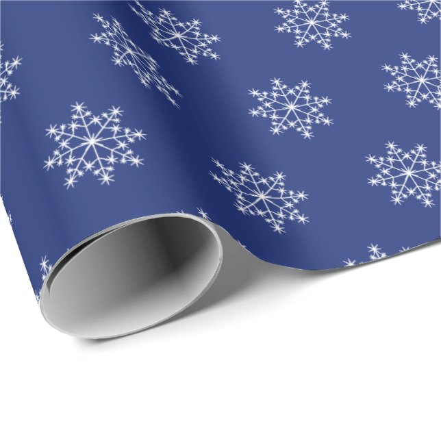 Snowflake Julafton Mönster jul Blue Helgdag Presentpapper (Rullad Hörn)