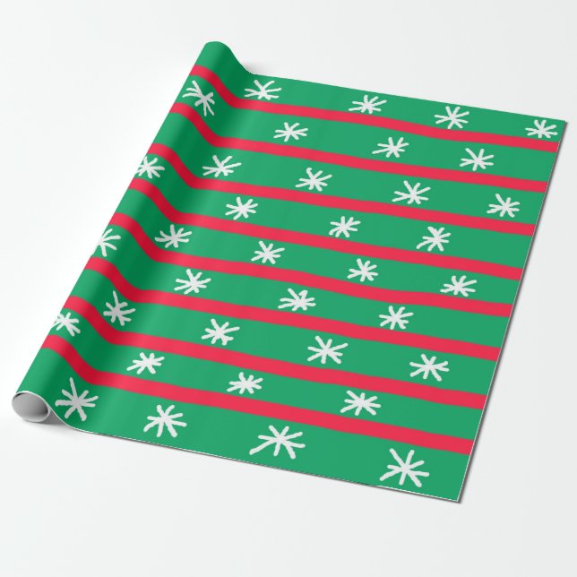 Snowflake-julafton Papper Presentpapper (Utrullad)