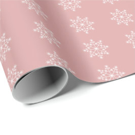Snowflake Julafton Pastel Rosa jul Helgdag Presentpapper