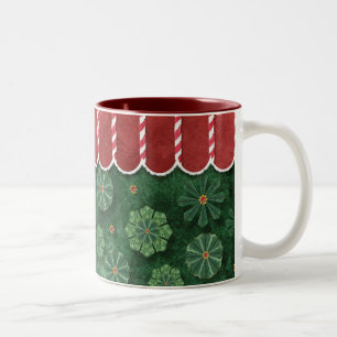 Snowflake-julen Candy cane-Rand-kaffet Kopp