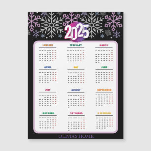 Snowflake-julen Lila Silver Calendars