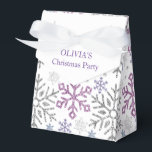Snowflake-julen Lila Silver Presentaskar<br><div class="desc">Snowflake-julen Lila Silver,  Will look fantastisk på alla dina Party-leveranser är perfekt samordnade med din julklapp och du kan enkelt anpassa ditt namn. Du kan också överföra mina design till över 1 000 Zazzle-produkter. Lycka till - vara lycklig :)</div>