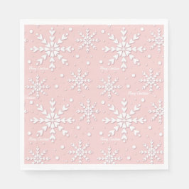 Snowflake-julen Napkin Pappersservett