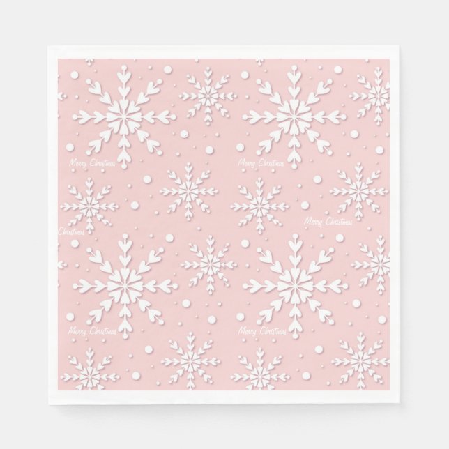 Snowflake-julen Napkin Pappersservett (Framsidan)