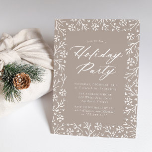 Snowflake-Julfest för Elegant Inbjudningar