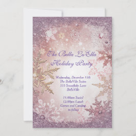 Snowflake Julfest-inbjudningar Inbjudningar