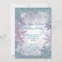 Snowflake Julfest-inbjudningar Inbjudningar