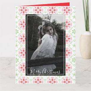 Snowflake-julfotkort, Elegant 1 Foto Kort