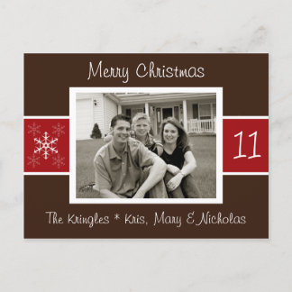 Snowflake-julfotoport Helg Vykort