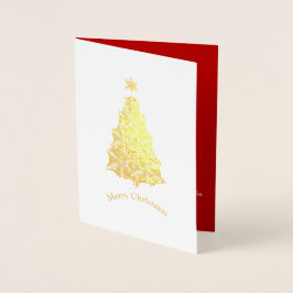 Snowflake Julgran Foil-Helgdag kort