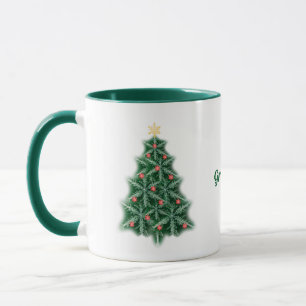 Snowflake Julgran Personlig mugg