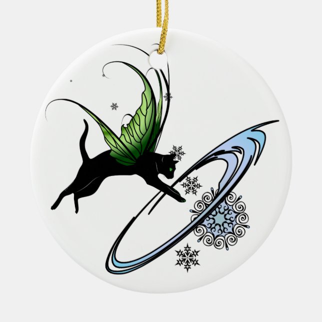 Snowflake Julgransprydnad Keramik (Framsidan)