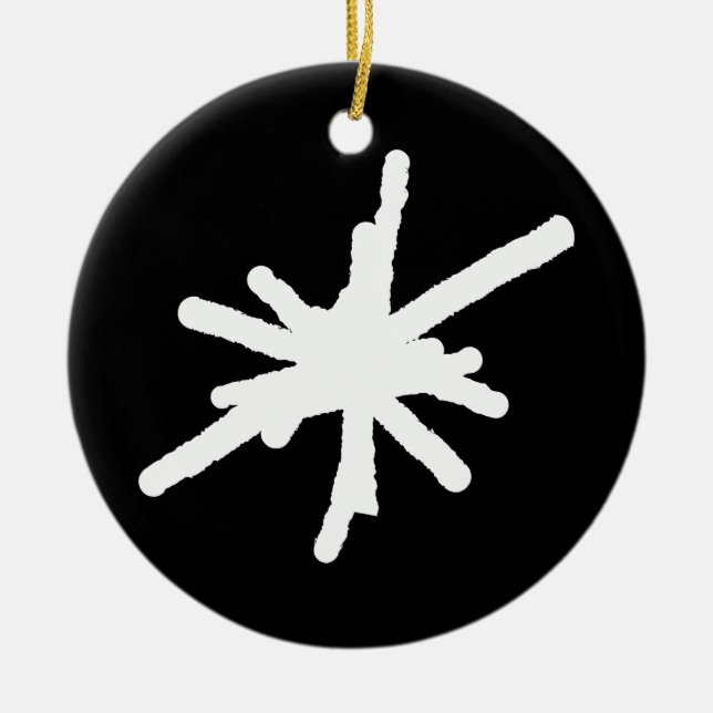Snowflake Julgransprydnad Keramik (Framsidan)