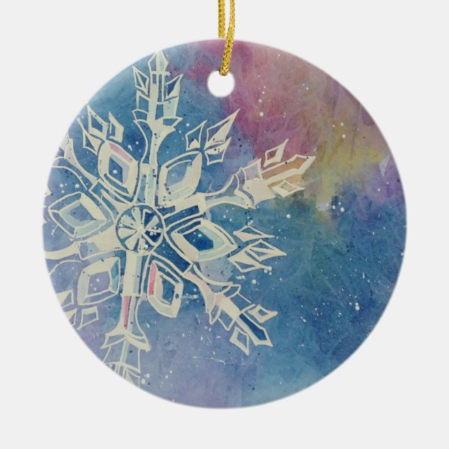 snowflake julgransprydnad keramik (Framsidan)