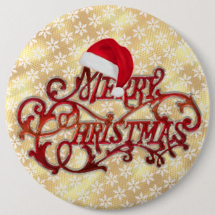 Snowflake-julklapp Hat Guld-knapp Knapp