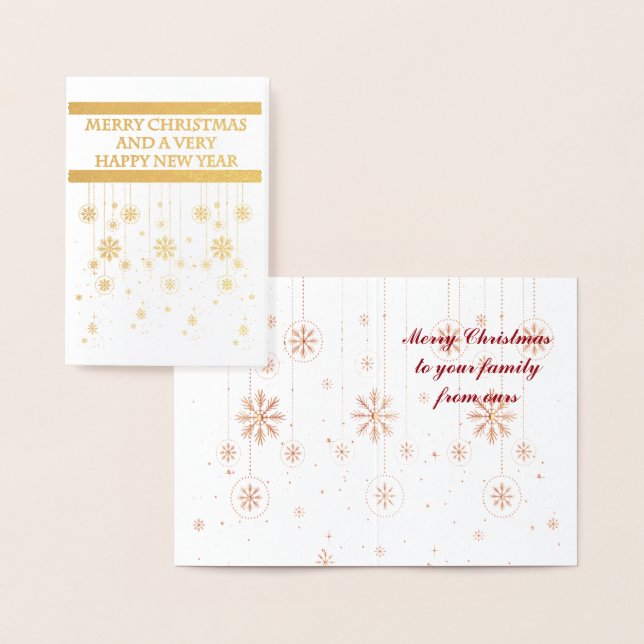 Snowflake-julkort Folierat Kort (Display)