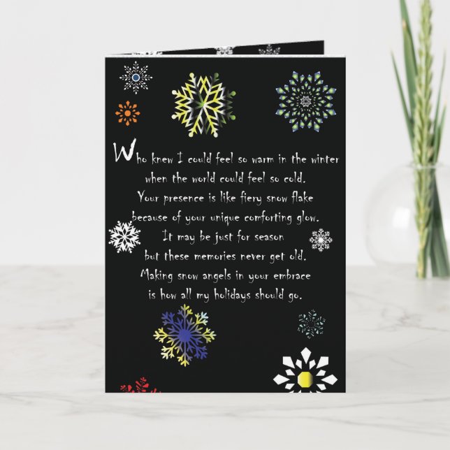 Snowflake-julkort Tack Kort (Framsida)