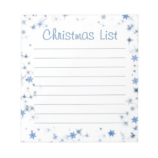 Snowflake-jullista Anteckningsblock