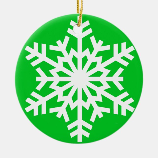 Snowflake-julprydnad Julgransprydnad Keramik (Framsidan)