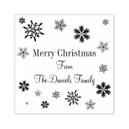 Snowflake-jultomte Art Frimärke Stämpel