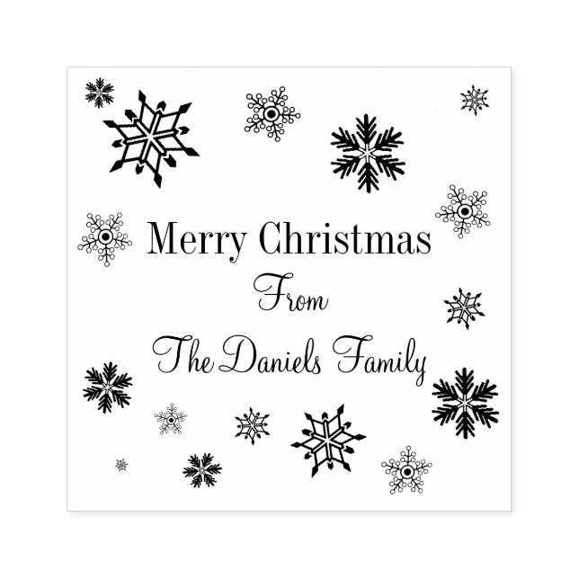 Snowflake-jultomte Art Frimärke Stämpel (Tryck)