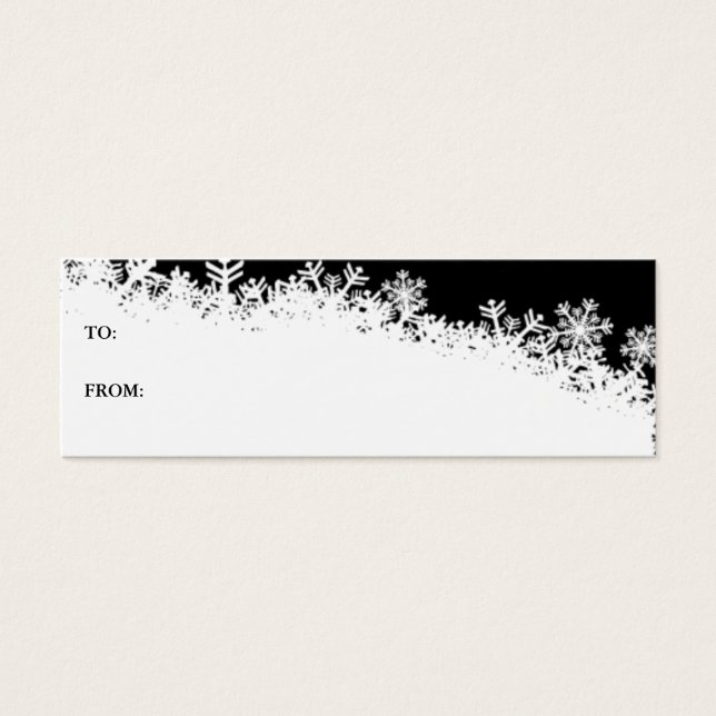 Snowflake Kant Helgdag Gift Card Litet Visitkort (Framsidan)