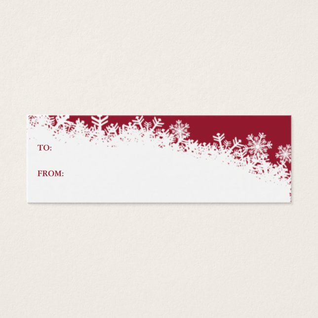Snowflake Kant Helgdag Gift Card Litet Visitkort (Framsidan)